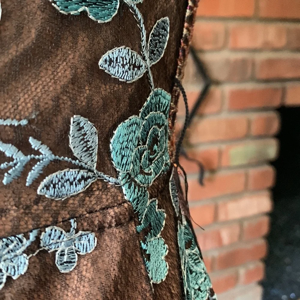 Anthropologie Byron Lars “Beguile” Pieced Brocade Dress Embroidered Floral Sz 2P - Picture 15 of 16
